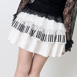 Piano 4-layers Skirt White