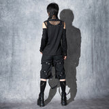 Dark Abyss Drape Cut-and-Sew Tee