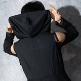 Dark Abyss Hooded Long Vest