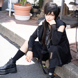 Dark Abyss Hooded Long Vest
