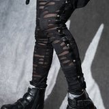 Dark Abyss Damaged Slim Leggings