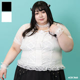 HEALING ♡ HEART LACE T-SHIRT PLUS SIZE