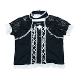 HEALING ♡ HEART LACE T-SHIRT PLUS SIZE