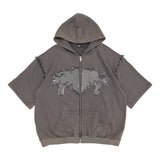 CRYPTID CORPSE ZIP HOODIE with Short Sleeves