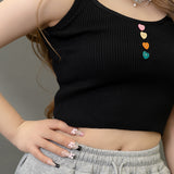HEART BUTTON TANK TOP