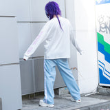 安心 ジャージパンツ パステルブルー（メンズモデルVer.)