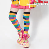 Block Knee-High Socks