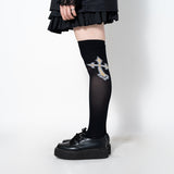 BIG Cross Knee High Socks