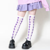 Cross Knee-High Socks