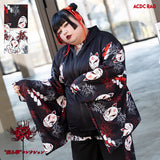 Higanbana Kimono ZIP Hoodie (Plus Size Ver.)