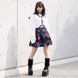 Poison-Cherry Flare Skirt