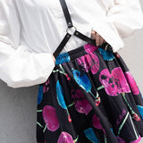 Poison-Cherry Flare Skirt
