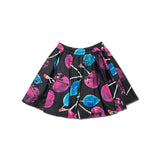 Poison-Cherry Flare Skirt