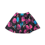 Poison-Cherry Flare Skirt