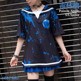[Short Sleeve] Apple Sailor Top