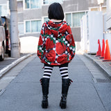 Strawberry ZIP Big Hoodie