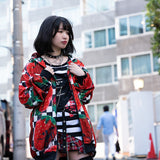 Strawberry ZIP Big Hoodie