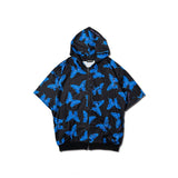 [半袖]バタフライ ZIP BIG パーカー
