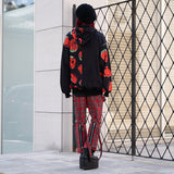 Asymmetry Strawberry Zip BIG Hoodie