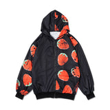 Asymmetry Strawberry Zip BIG Hoodie