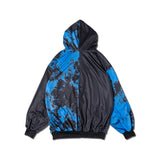 Asymmetric Bleach ZIP Hoodie
