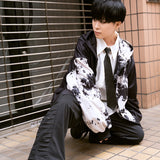 Asymmetric Bleach ZIP Hoodie