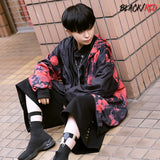 Asymmetric Bleach ZIP Hoodie