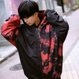 Asymmetric Bleach ZIP Hoodie