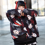 Higanbana Kimono ZIP Hoodie (Plus Size Ver.)