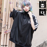 [Short Sleeve] Blood Pack/Pill Bottle Jersey Jacket Black