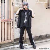 [Short Sleeve] Blood Pack/Pill Bottle Jersey Jacket Black