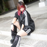 [Short Sleeve] Blood Pack/Pill Bottle Jersey Jacket Black