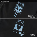 輸血/薬瓶 ジャージジャケット BK/P.BL（メンズモデルVer.)