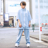 [半袖]輸血/薬瓶 ジャージジャケット パステルブルー