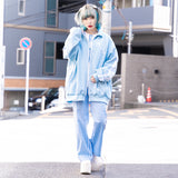輸血/薬瓶 ジャージジャケット パステルブルー
