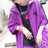 [Short Sleeve] Blood Pack/Pill Bottle Jersey Jacket Purple