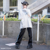 安心 ジャージパンツ BK/P.BL