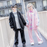 安心 ジャージパンツ BK/P.BL
