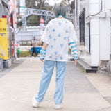 安心 ジャージパンツ パステルブルー