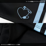 安心 ジャージショートパンツ BK/P.BL