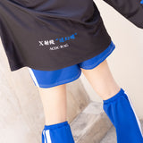 安心 ジャージショートパンツ ネイビー