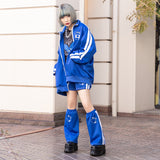 安心 ジャージショートパンツ ネイビー