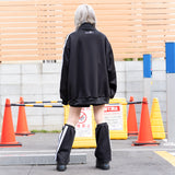 安心 ジャージレッグウォーマー ブラック