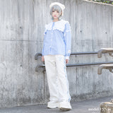 月 ジャージパンツ WH/P.BL