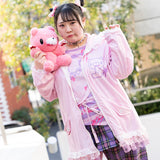 [プラスサイズ]パステルグルーミー  ボーダーL/S T