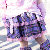 Pastel Gloomy Plus Size Belt Skirt
