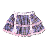 Pastel Gloomy Plus Size Belt Skirt