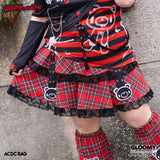 Dark Gloomy Plus Size Belt Skirt