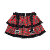 Dark Gloomy Plus Size Belt Skirt