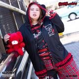 Dark Gloomy Plus Size Bear Ear Hoodie
